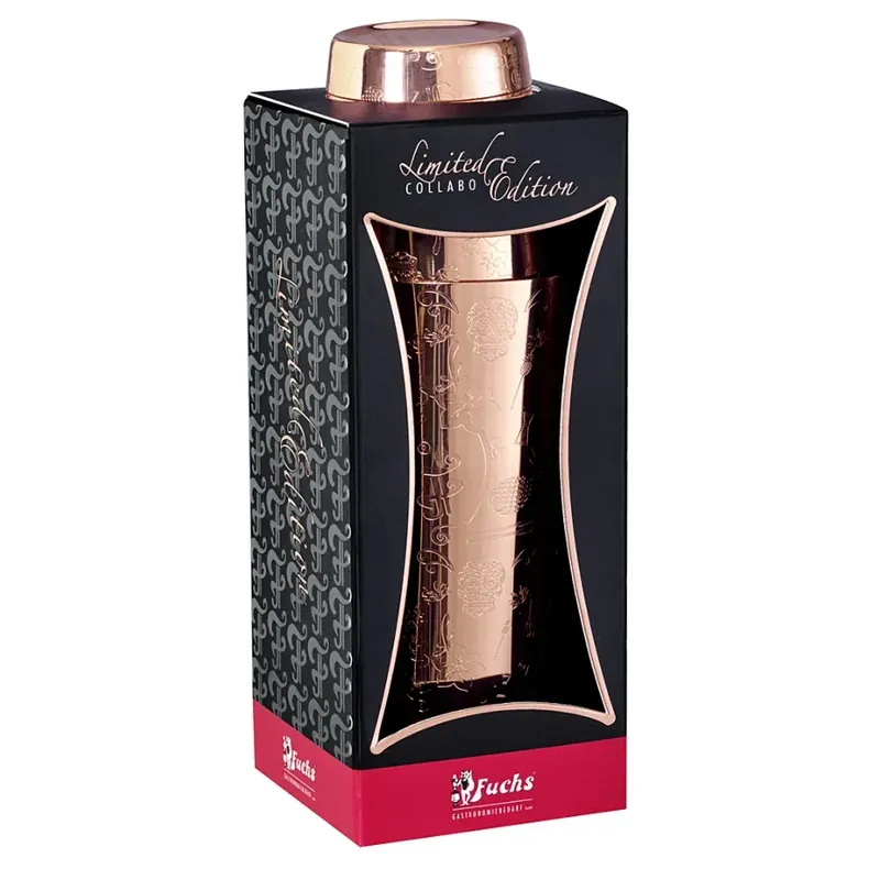 Cocktail shaker - Collabo TIN oN TIN Edelstahl - 28oz/18oz - mit Gravur - verkupfert - Limited Edition Finale Aktion